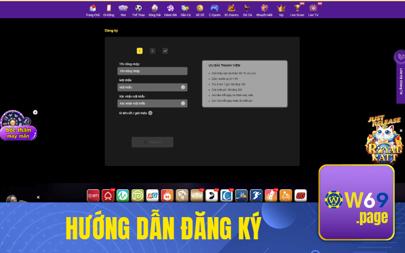 Hướng Dẫn Đăng Ký W69